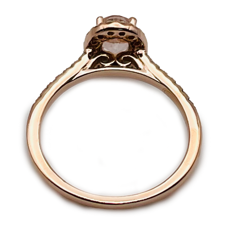 Morganite Diamond 14K Rose Gold Ring