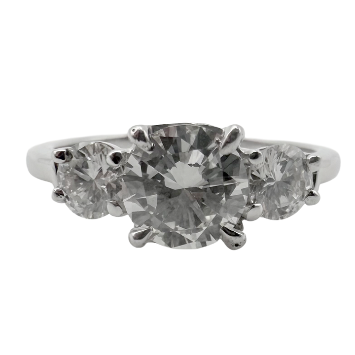 .98 Carat I SI1 Round Brilliant Cut Diamond 14K WG Ring