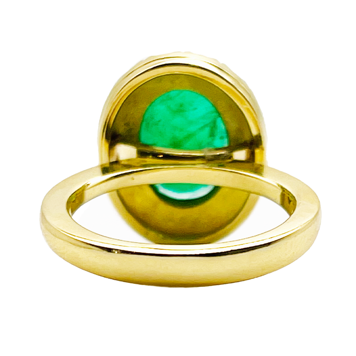 Emerald Diamond 18K Yellow Gold Ring