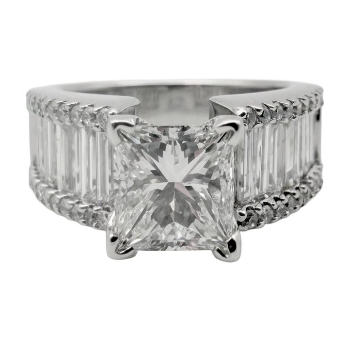 1.08 Carat G VVS2 Princess Cut 14K WR Ring