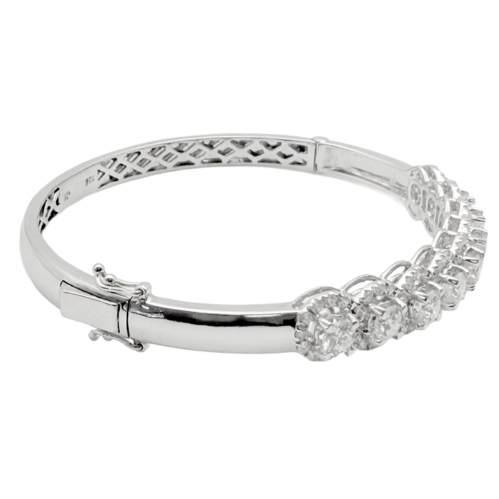 Diamond 18K WG Bangle Bracelet