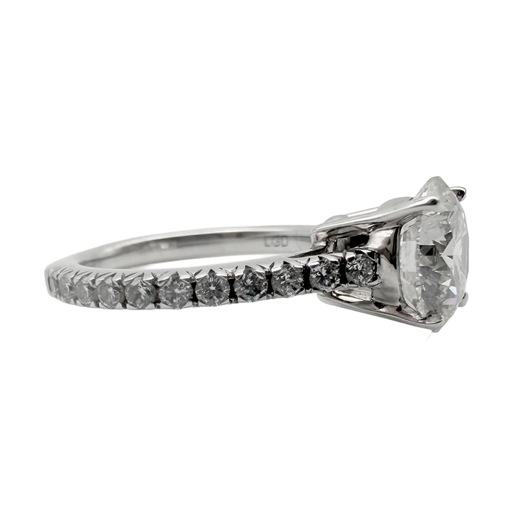 2.30 Carat H VS2 Lab Grown Diamond 14K WG Ring