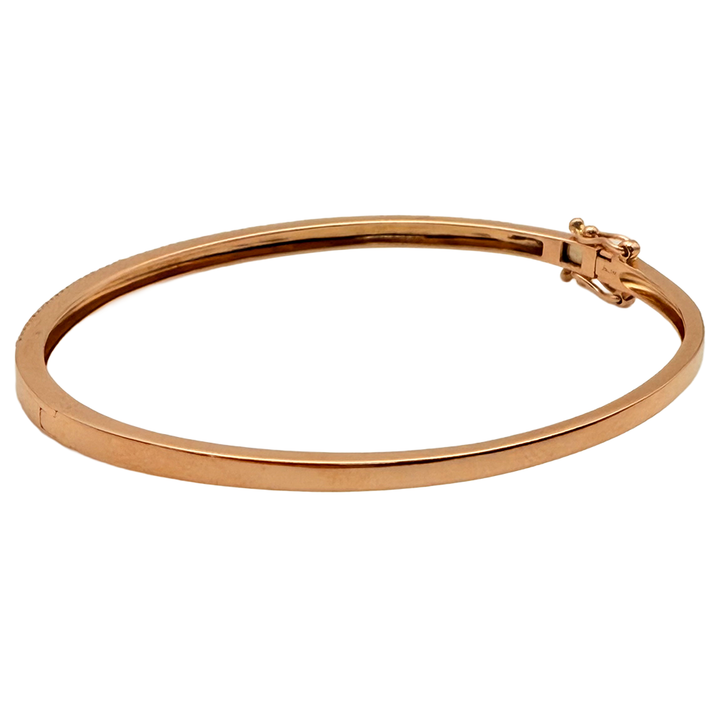 Diamond 14K Rose Gold Bangle Bracelet
