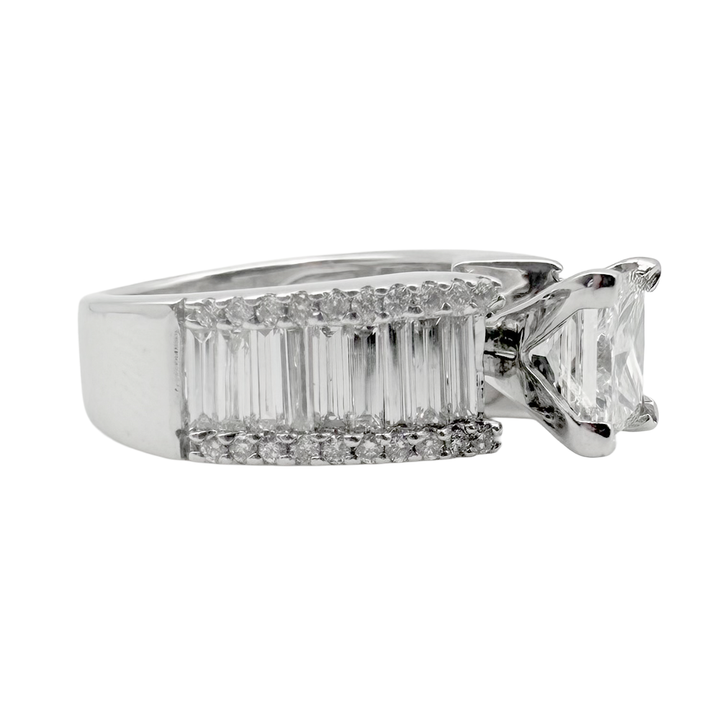 1.08 Carat G VVS2 Princess Cut 14K WR Ring