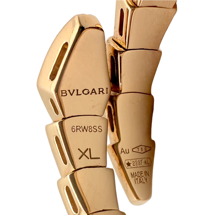 Bvlgari Serpenti Viper Diamond 18K Rose Gold Ring