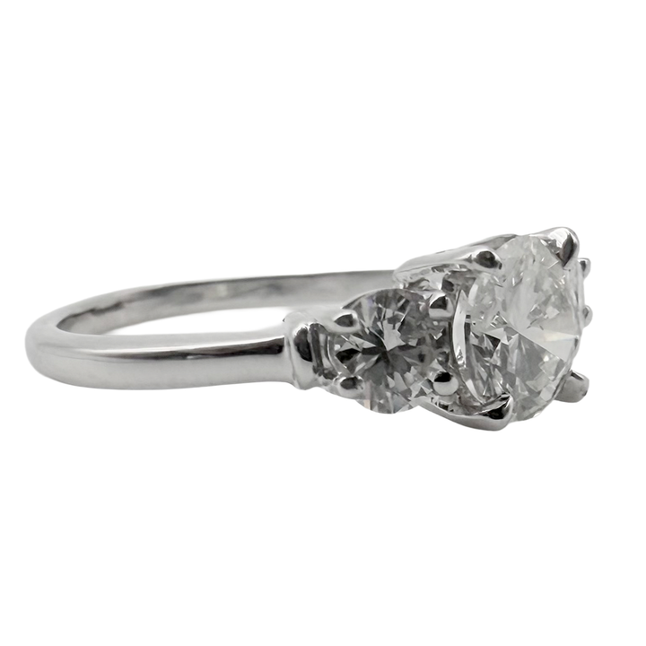 .98 Carat I SI1 Round Brilliant Cut Diamond 14K WG Ring