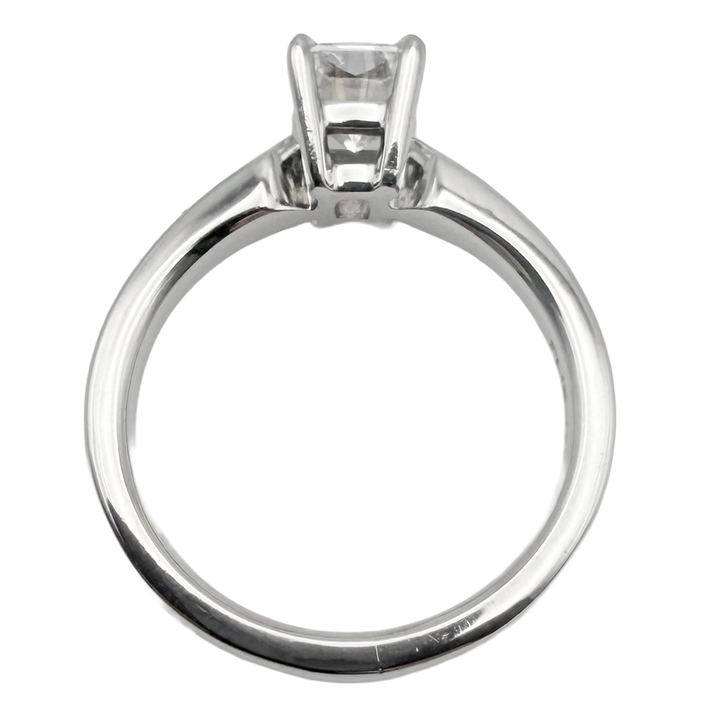 1.01 Carat E VVS1 Radiant Cut Diamond Platinum Solitaire Ring