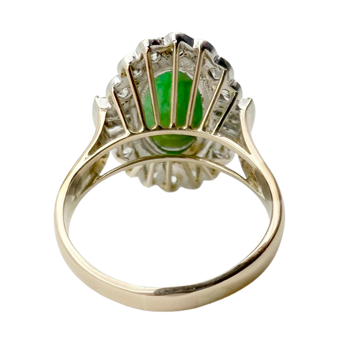 Jade Diamond 14K WG & YG Ring