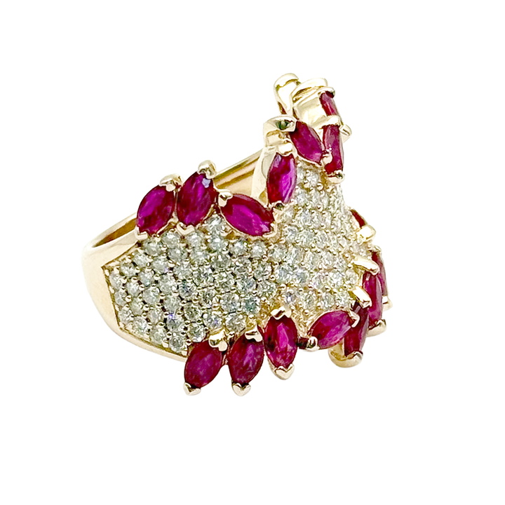 EFFY Ruby Diamond 14K Rose Gold Band Ring