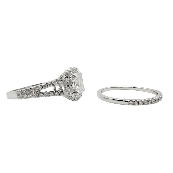 1.01 Carat Cushion Brilliant Cut SI2 D EGL 18K WG Ring