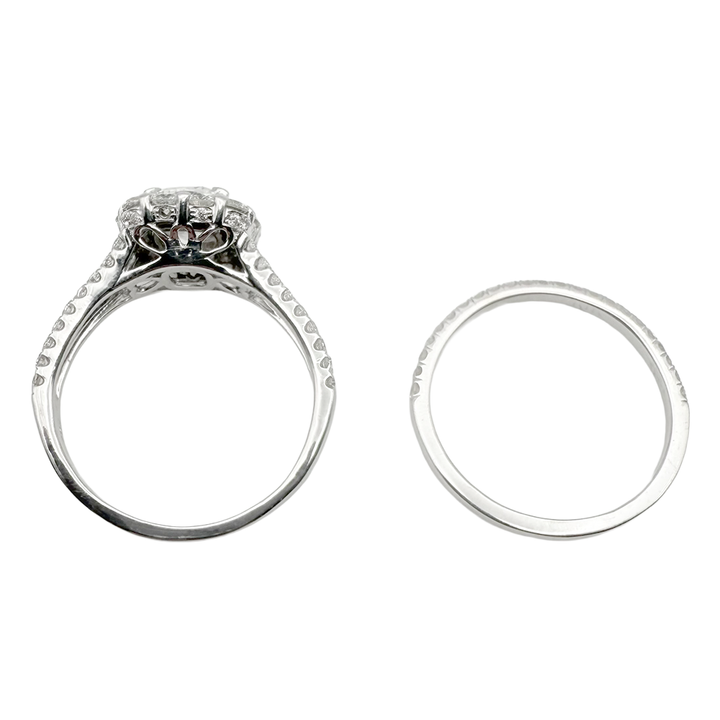 1.01 Carat Cushion Brilliant Cut SI2 D EGL 18K WG Ring