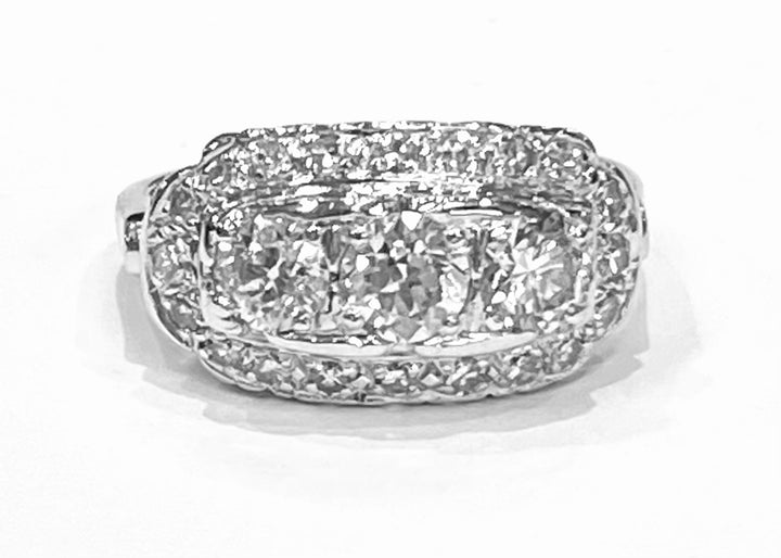 Vintage Diamond Platinum Ring