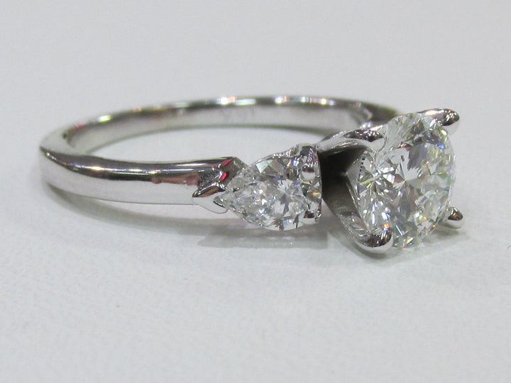 .98 Carat SI2 H Round Celebration Cut Diamond 18K White Gold Ring