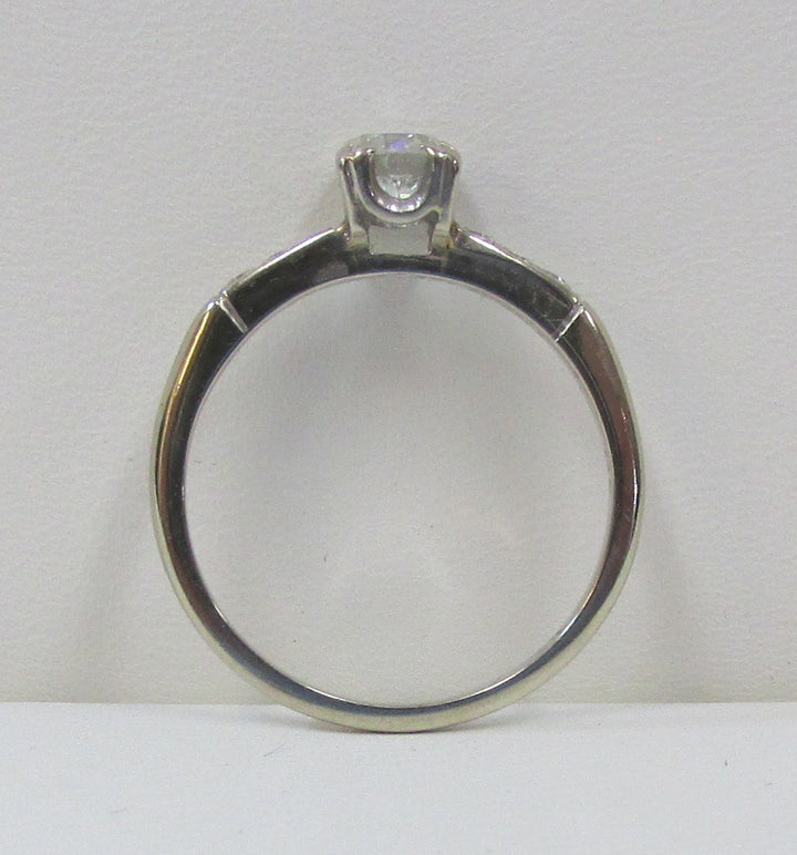 Vintage Diamond 14K White Gold Ring