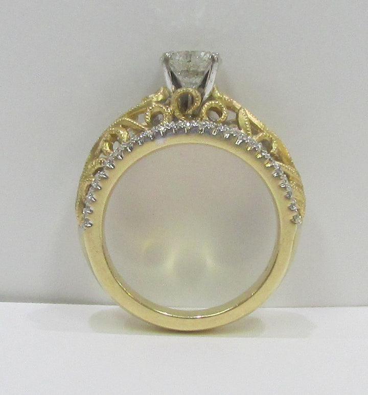 Uniquely Designed Diamond 14K Yellow Gold Ring