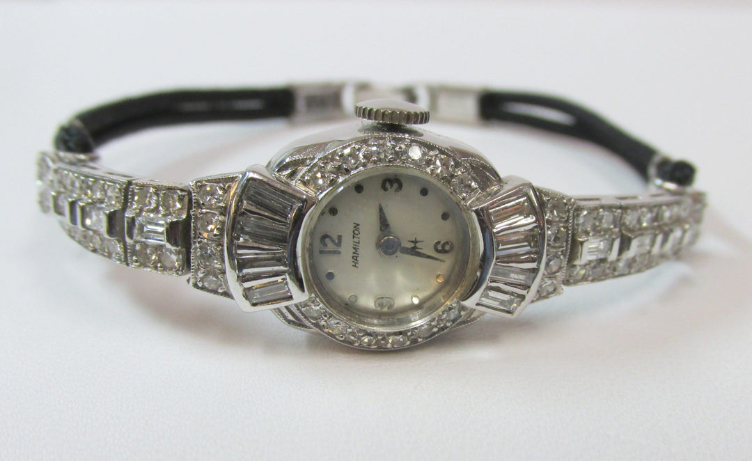 Vintage Lady’s Hamiton Diamond Platinum Wristwatch