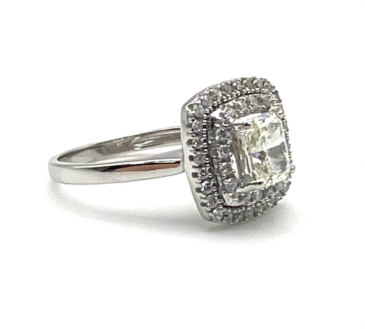 1.01 Carat SI2 K Radiant Cut GIA Diamond WG Ring