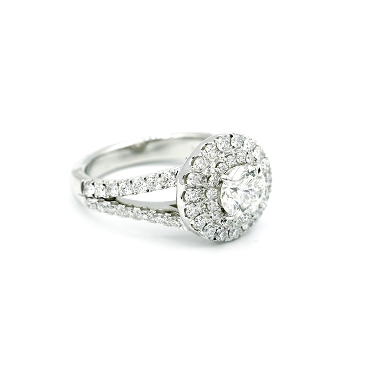 1.10 Carat F IF RBC Diamond GIA Platinum Ring