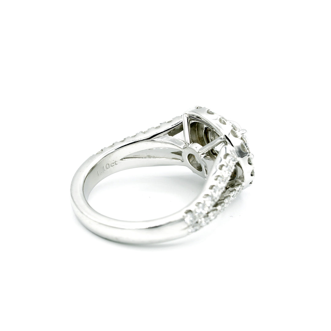1.10 Carat F IF RBC Diamond GIA Platinum Ring
