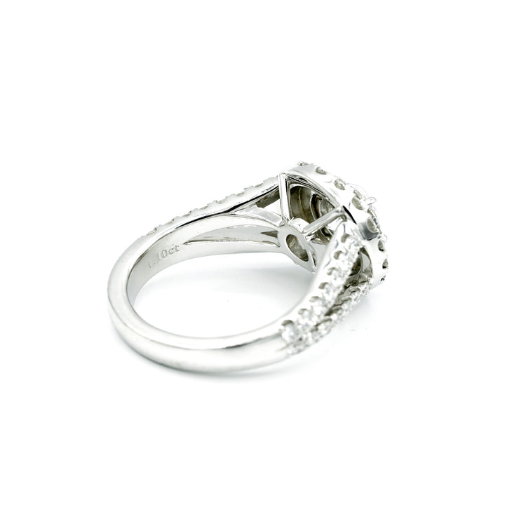 1.10 Carat F IF RBC Diamond GIA Platinum Ring
