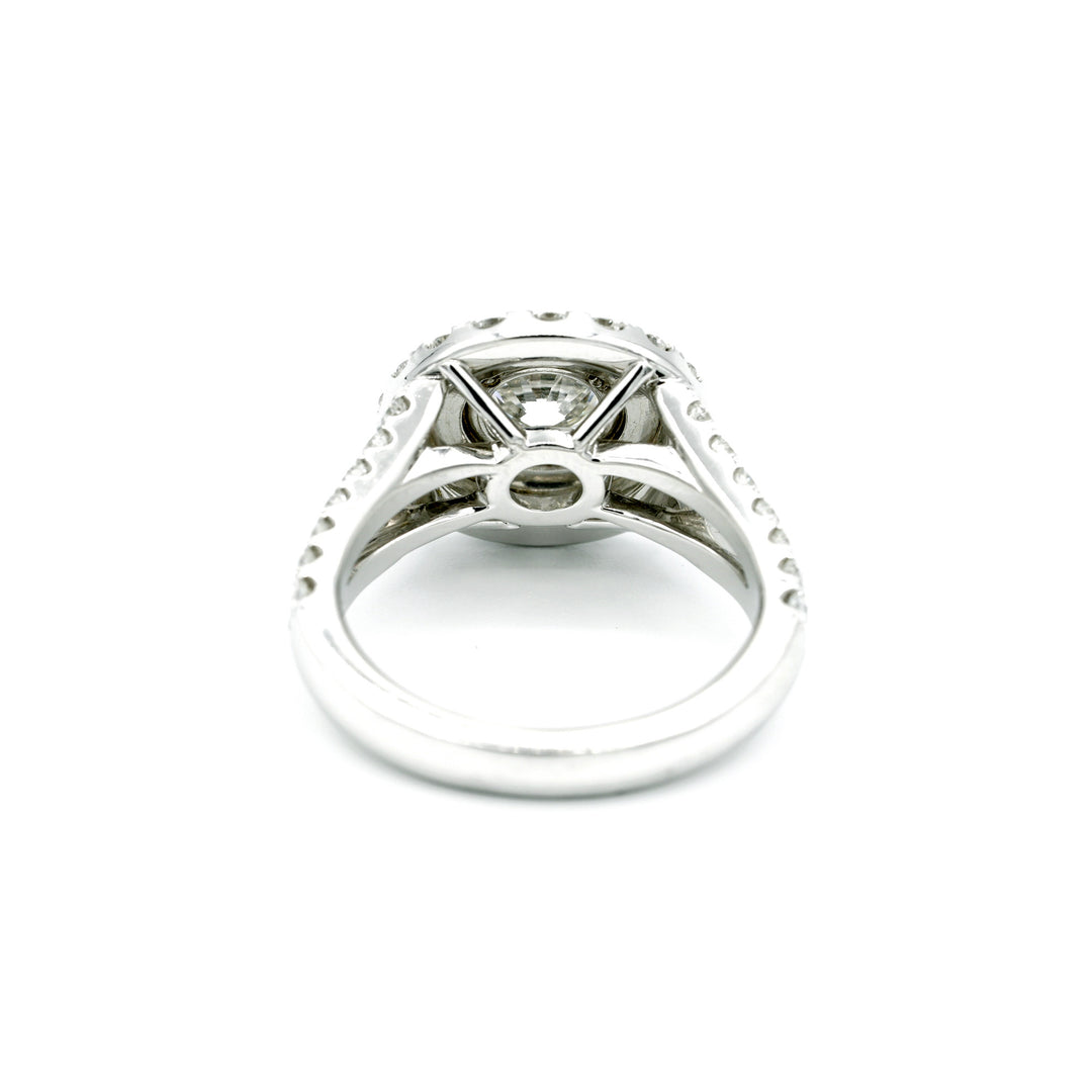 1.10 Carat F IF RBC Diamond GIA Platinum Ring