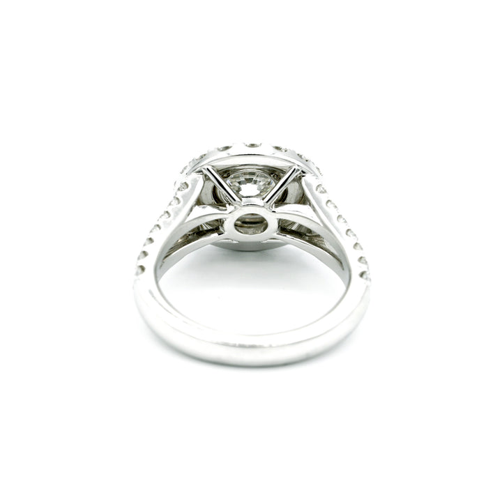 1.10 Carat F IF RBC Diamond GIA Platinum Ring
