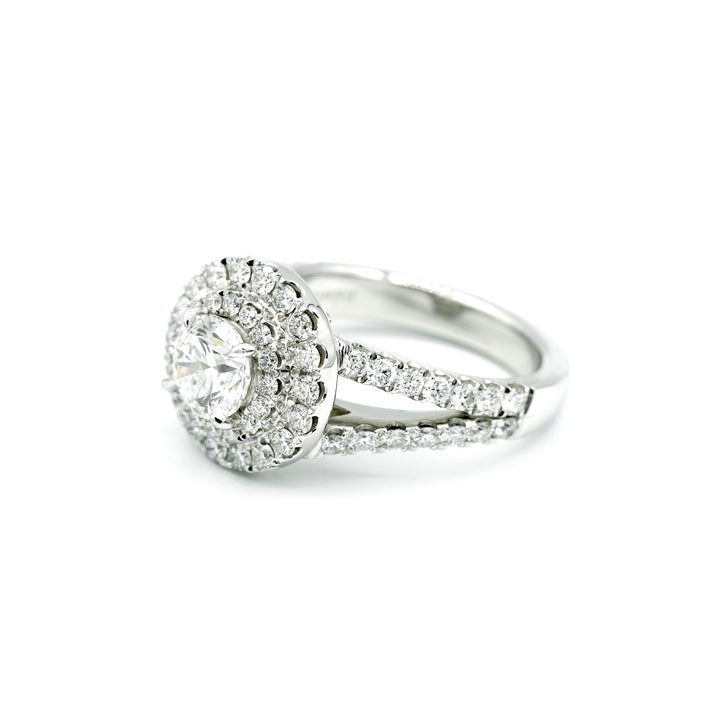 1.10 Carat F IF RBC Diamond GIA Platinum Ring