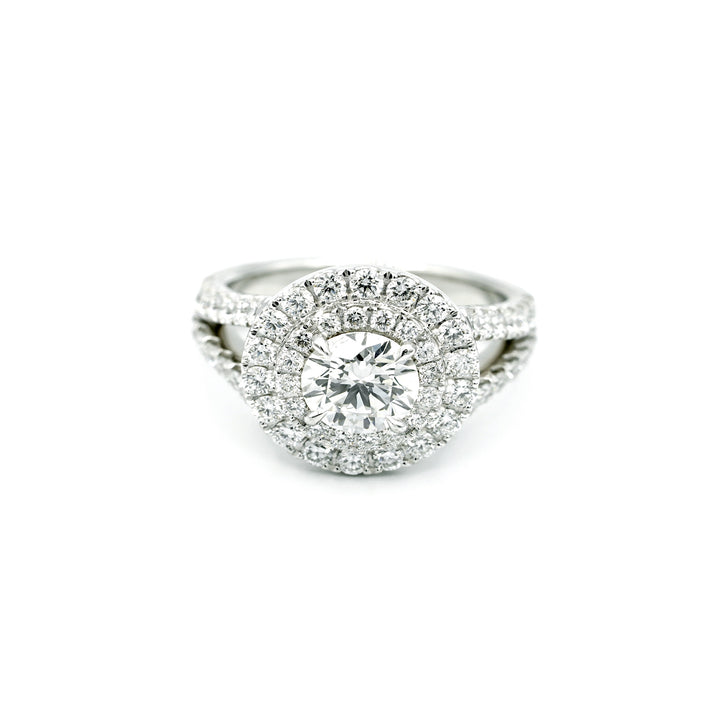 1.10 Carat F IF RBC Diamond GIA Platinum Ring