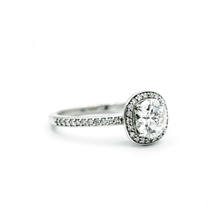 1.20 Carat I1 G RBC Diamond AGS 14K White Gold Ring