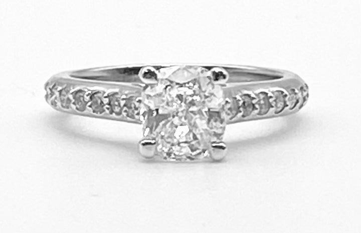 1.31 Carat Cushion Brilliant Cut Diamond G VVS1 GIA Platinum Ring
