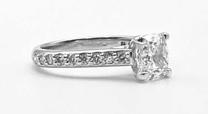 1.31 Carat Cushion Brilliant Cut Diamond G VVS1 GIA Platinum Ring