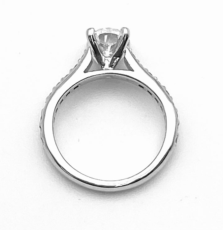 1.31 Carat Cushion Brilliant Cut Diamond G VVS1 GIA Platinum Ring