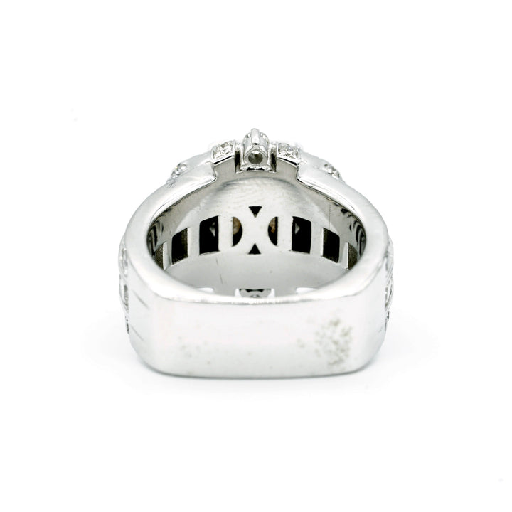 1.33 Carat Princess Cut Diamond VVS2 F GIA 14K White Gold Diamond Ring