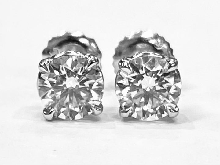 1.42 Carat SI1 H TW Diamond Studs 14K WG