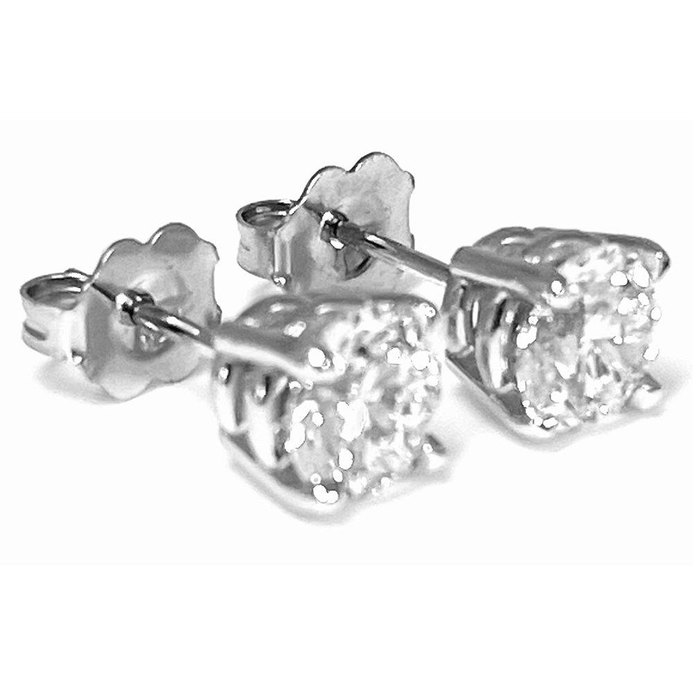 1.51 Carat VS E - F Lab Grown Diamond 14K WG Studs