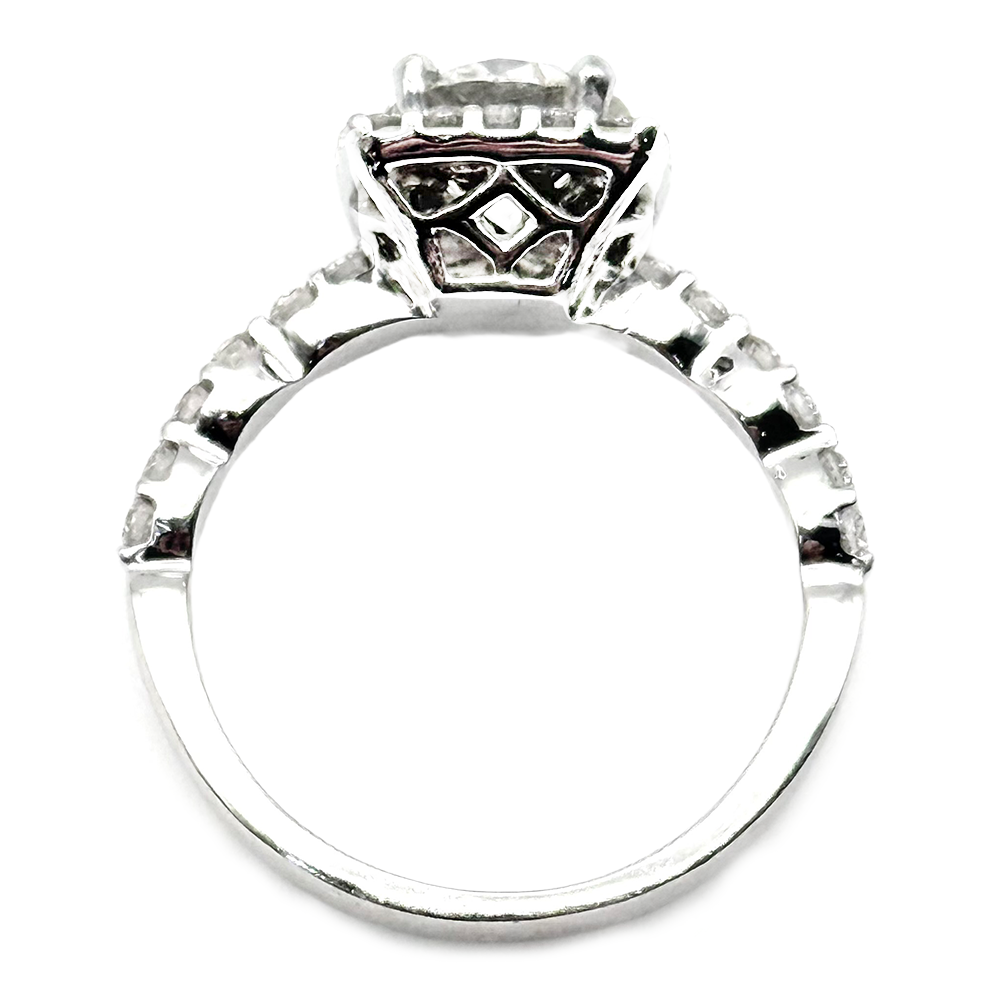 1.57 Carat RBC VS2 K GIA 18K WG Diamond Ring