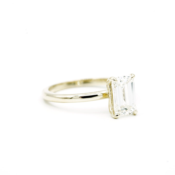 1.64 Carat VS1 J EC Diamond EGL USA 14K Yellow Gold Solitaire Ring