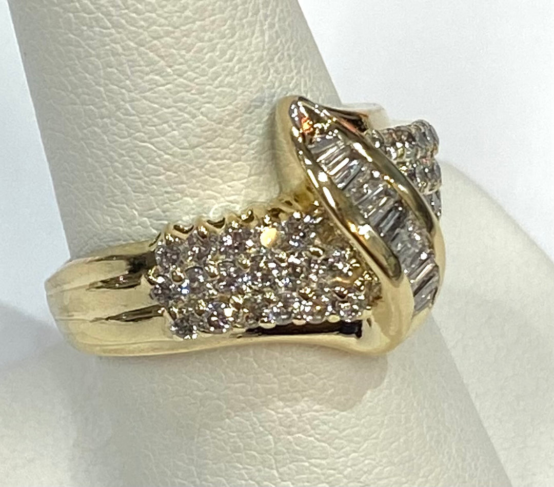 Diamond 10K Yellow Gold Ring