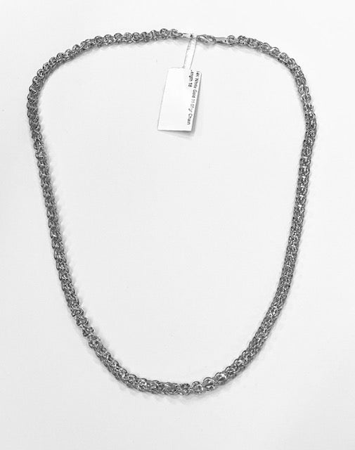 14.00 Carat White Gold Fancy Link Chain