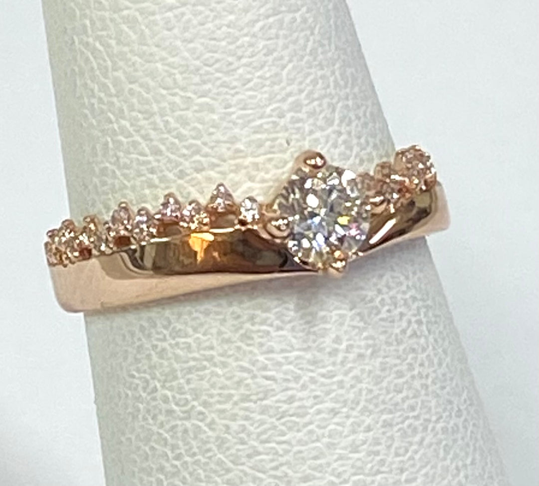 Diamond 14K Rose Gold Band Ring