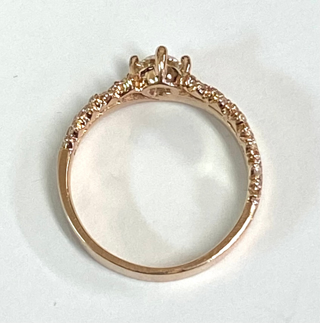 Diamond 14K Rose Gold Band Ring