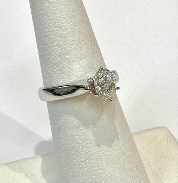 Diamond 14K White Gold Solitaire Ring