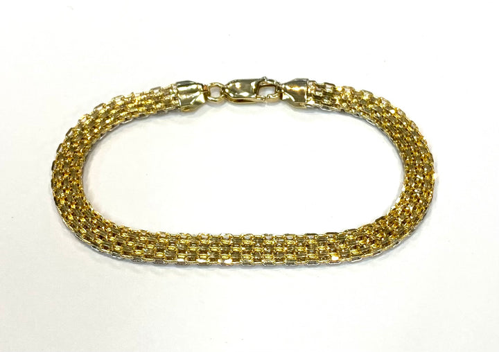 14K White & Yellow Gold Reversible Link Bracelet