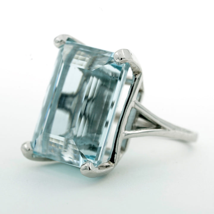 Aquamarine 14K White Gold Ring