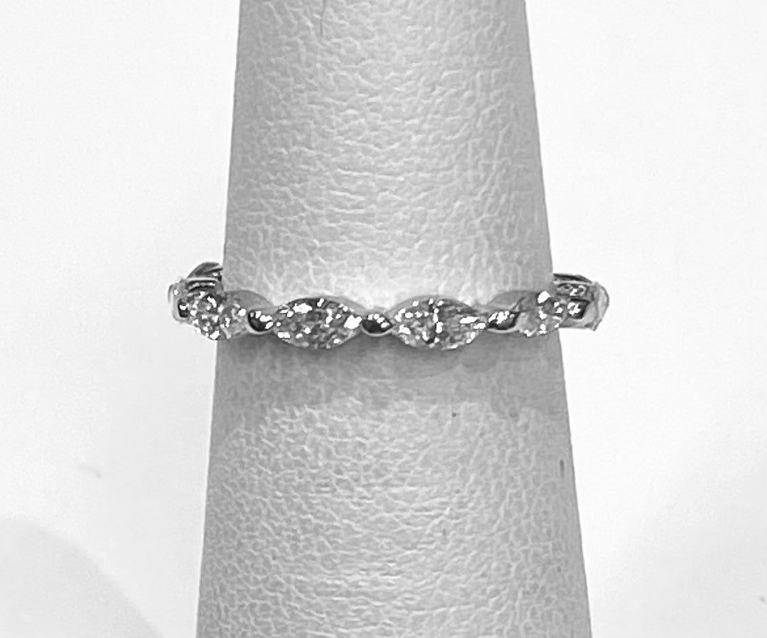 Diamond 14K White Gold Band Ring