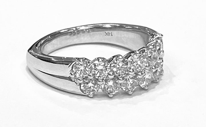 Diamond 14K White Gold Band Ring