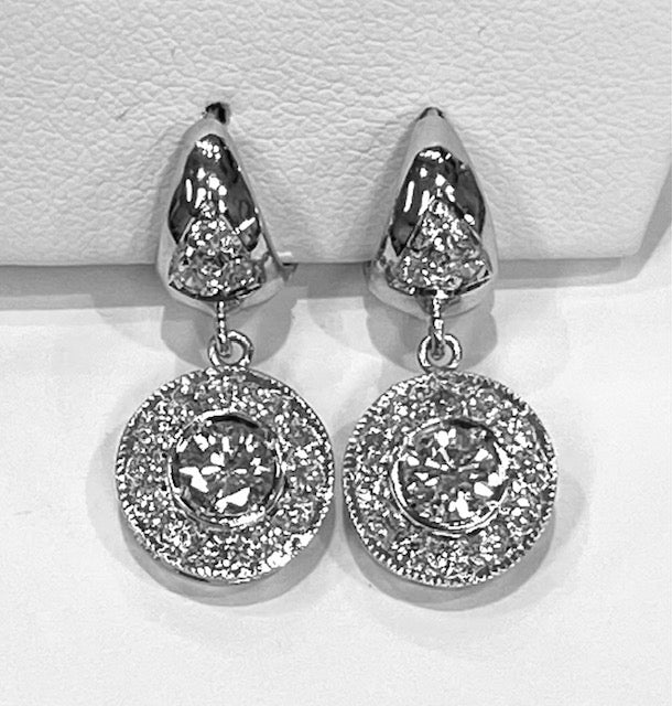 Diamond 14K White Gold Earring & Pendant Suite