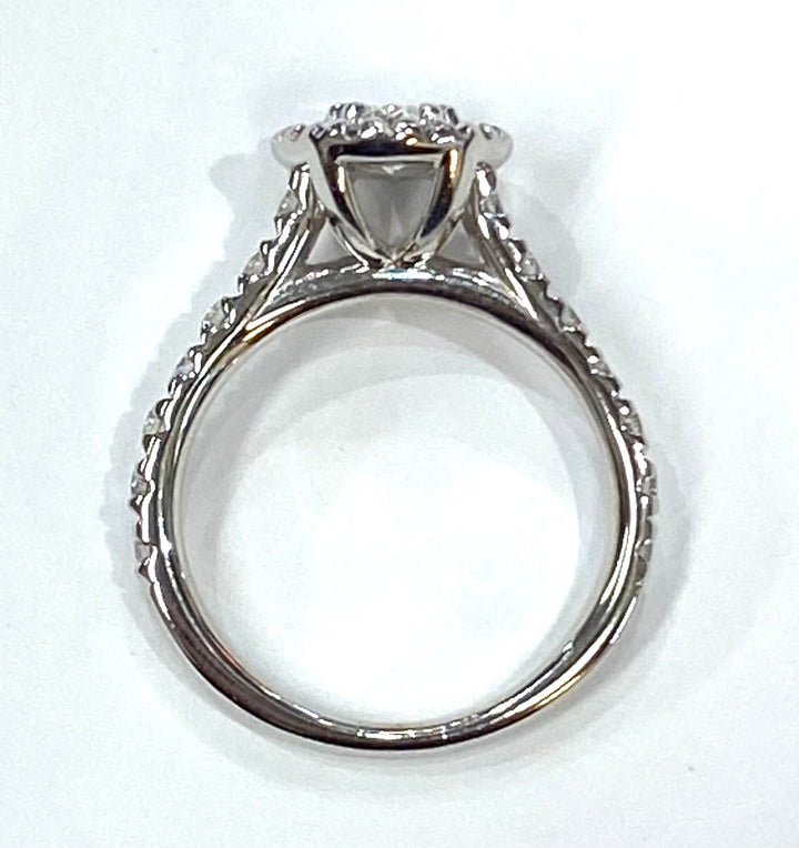 Diamond 14K White Gold Halo Design Ring