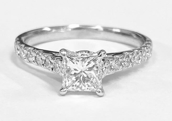 Diamond 14K White Gold Wedding Ring Set