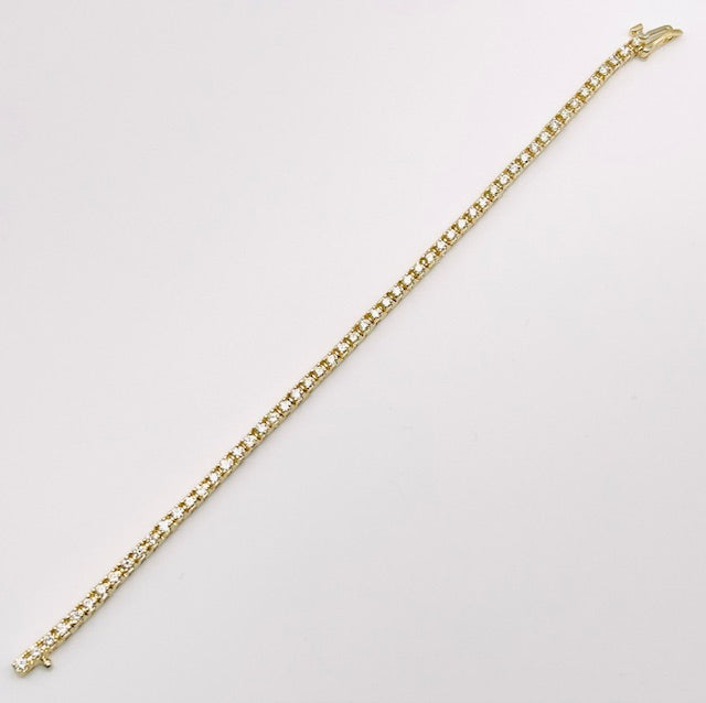 Diamond 14K Yellow Gold Tennis Bracelet 2.50 Carats